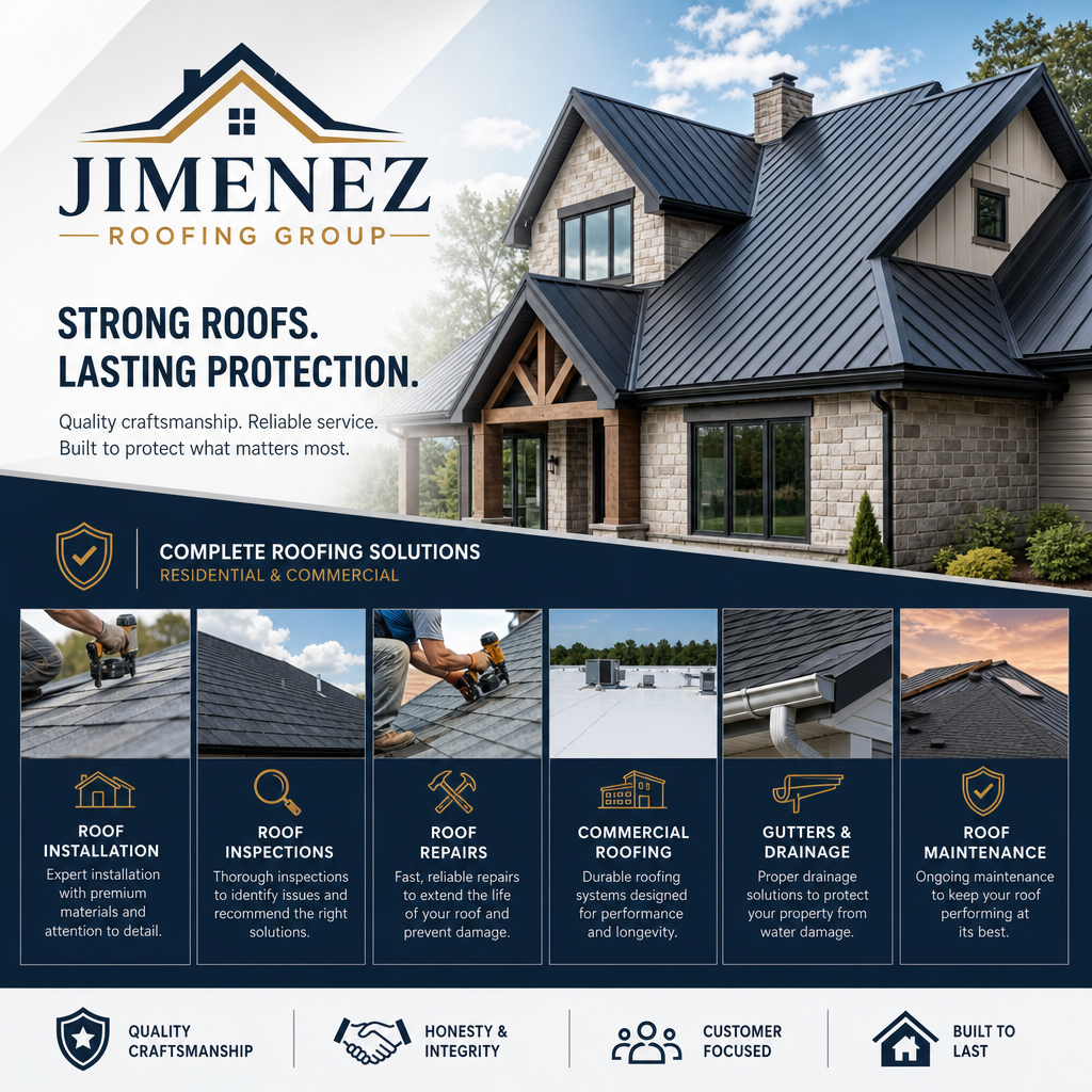Jimenez Roofing Group team and work